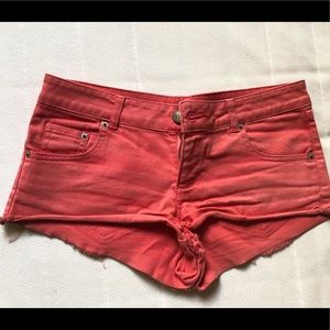 Topshop Motor hi rise booty Denim Shorts W28